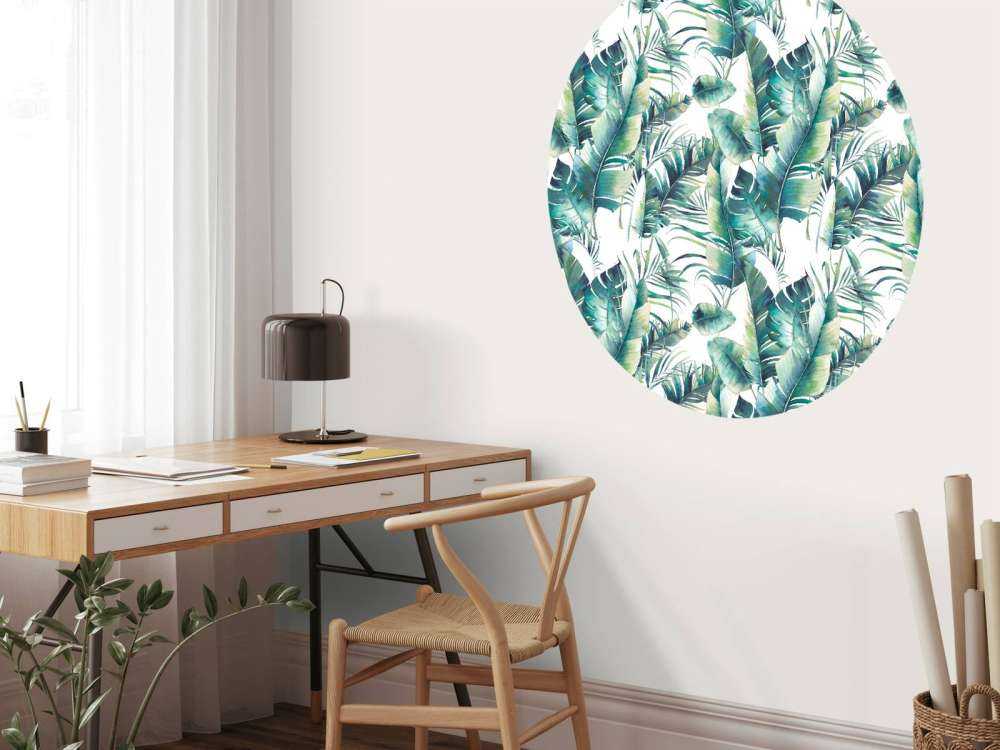 Feuilles de palmier peintes