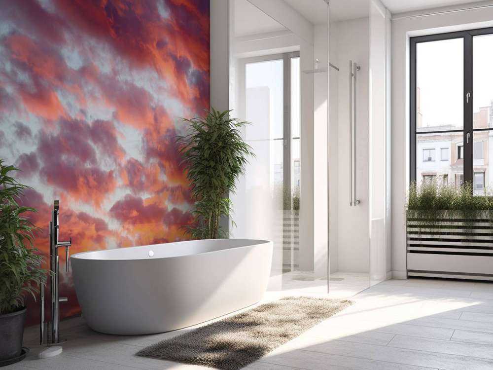 Coucher de soleil dans le ciel