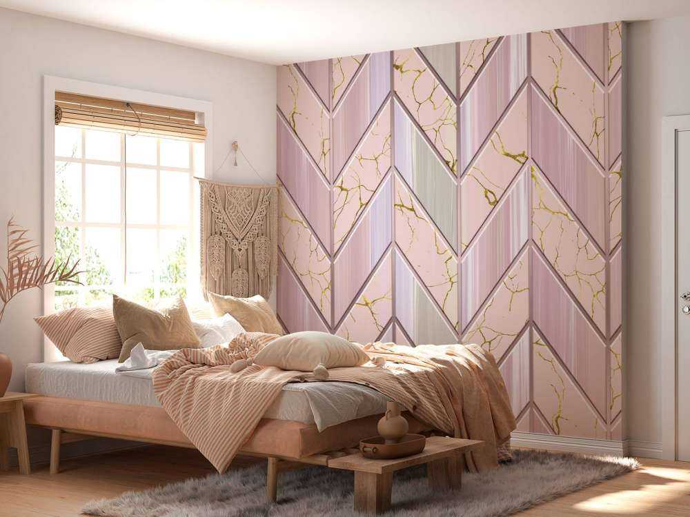 Motif de tuiles rose
