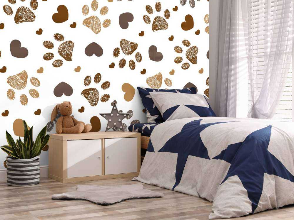 Pieds de chiens bruns