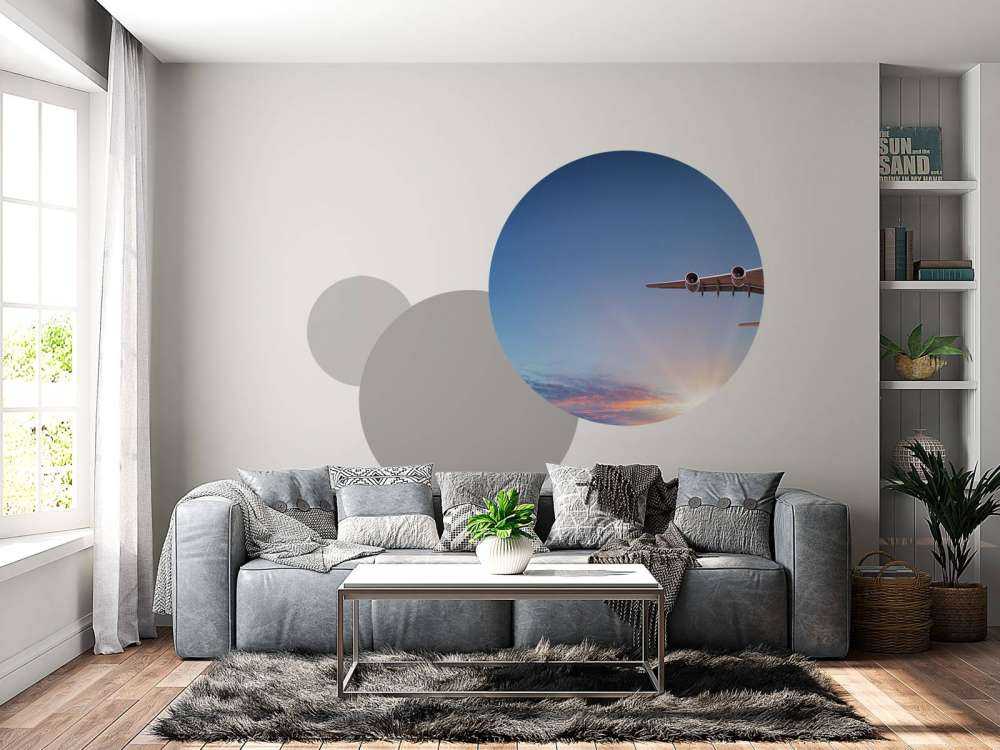 Avion avec un beau soleil