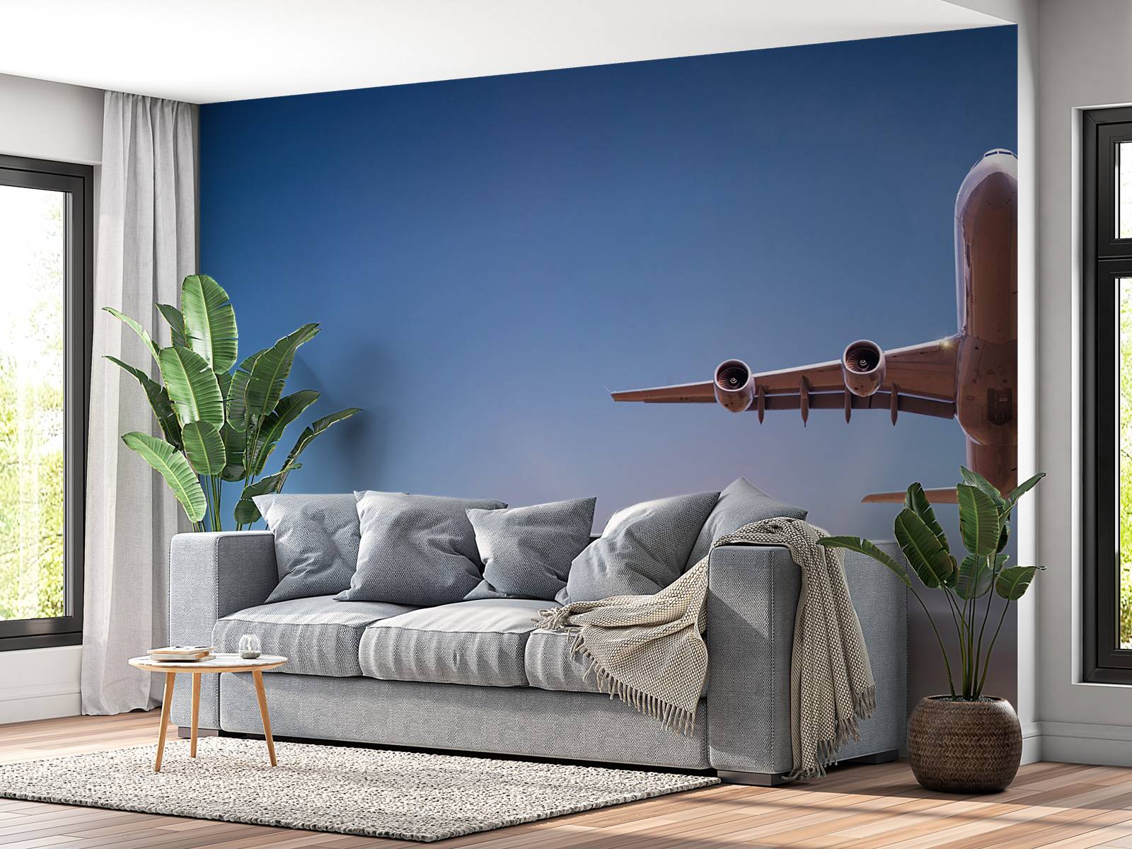 Papier peint avion | Plan d'avion style vintage