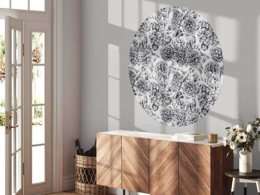 Jardin de Fleurs Noir et Blanc