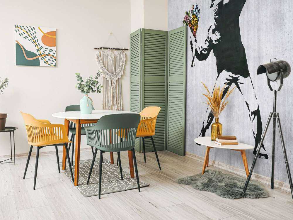 Banksy - Flower thrower, grey concrete