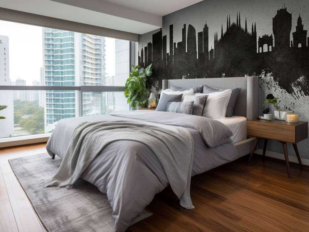 Aquarelle skyline, Milan