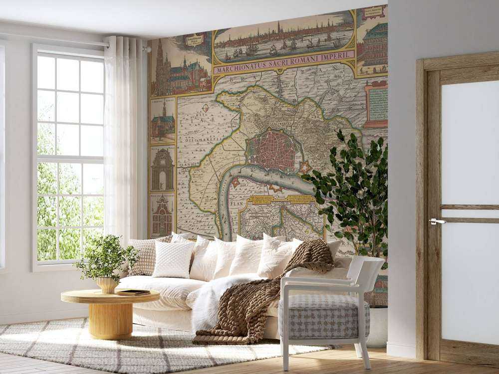 Plan de la ville d'Anvers et de ses environs