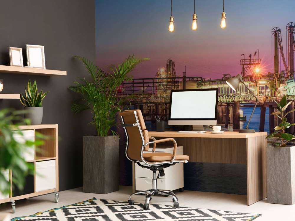 Port d'Anvers au coucher du soleil