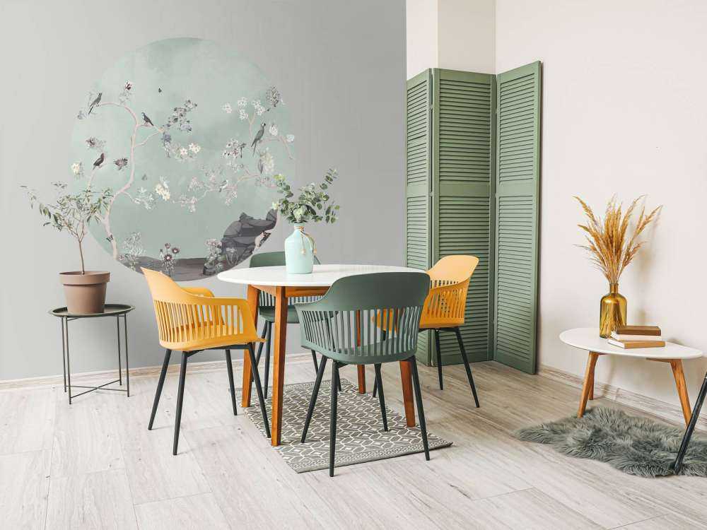 Birds in Garden Panorama 9