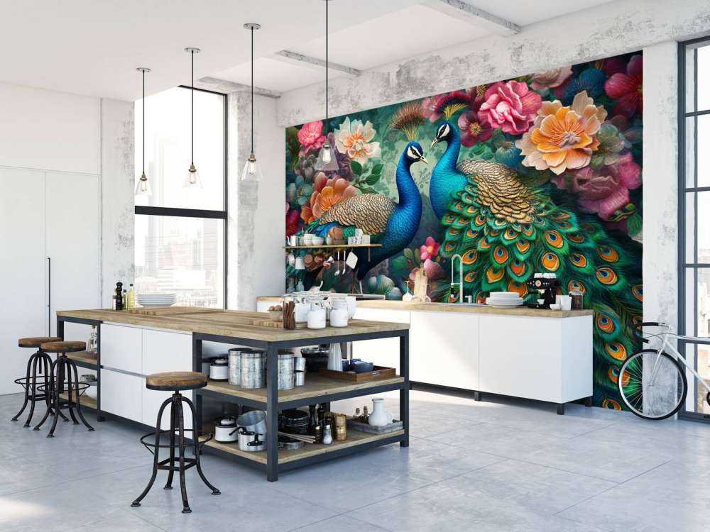 Bal Floral avec Paons