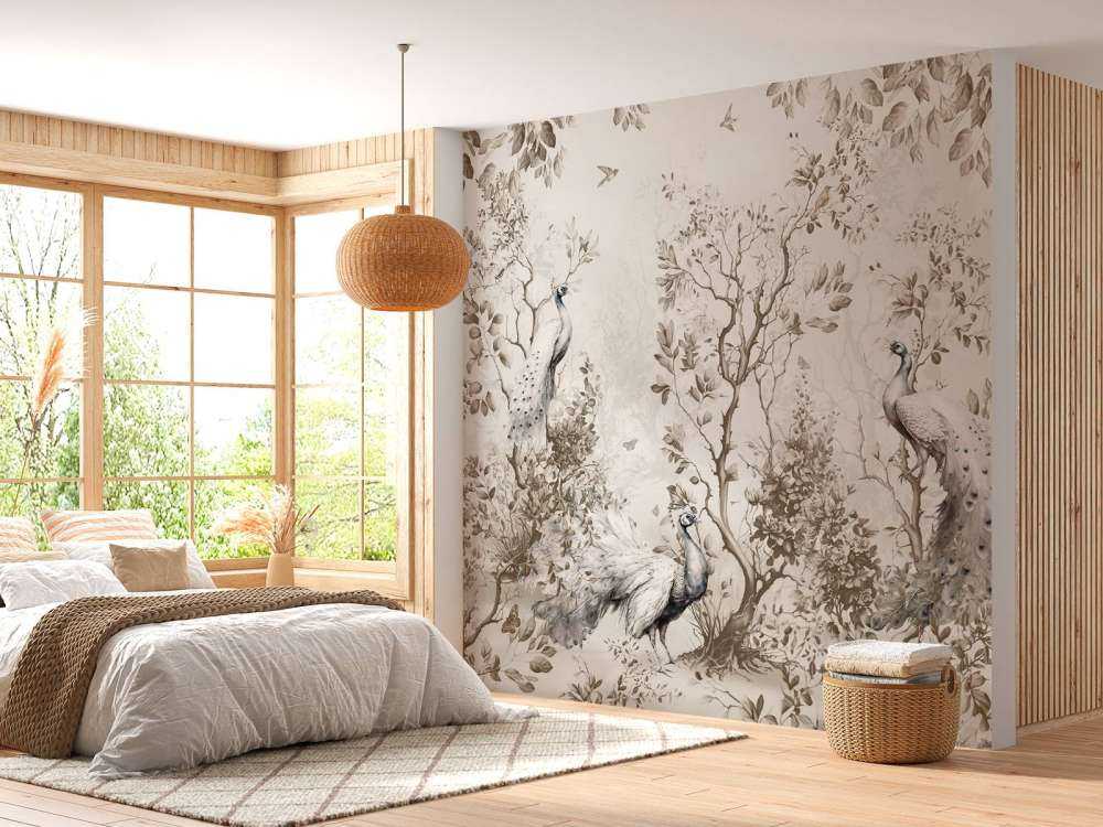 Paons dans la Sérénité Pastorale