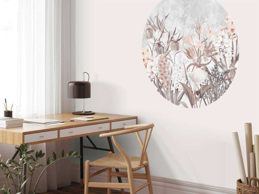 Fleurs de printemps - Gris éthéré