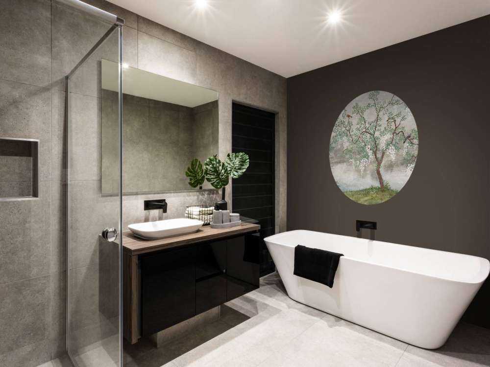 Paysage peint vintage