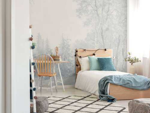 Paysage forestier bleu #1
