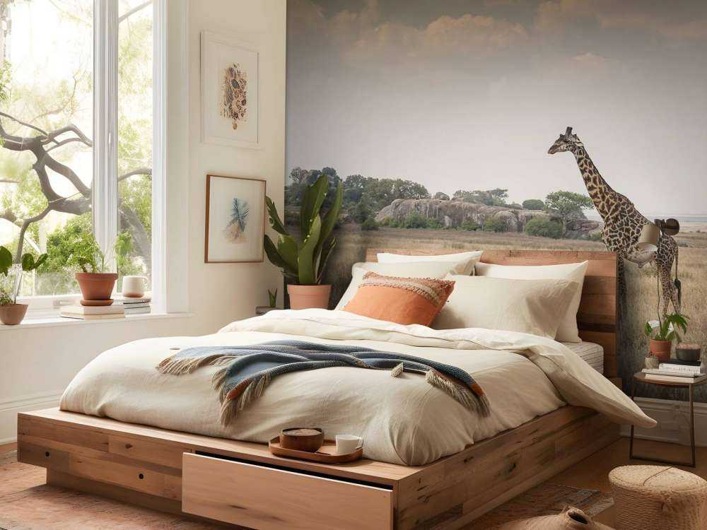 Girafe dans la savane