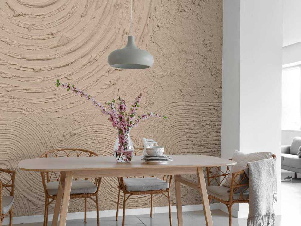 Formes et lignes organiques en taupe