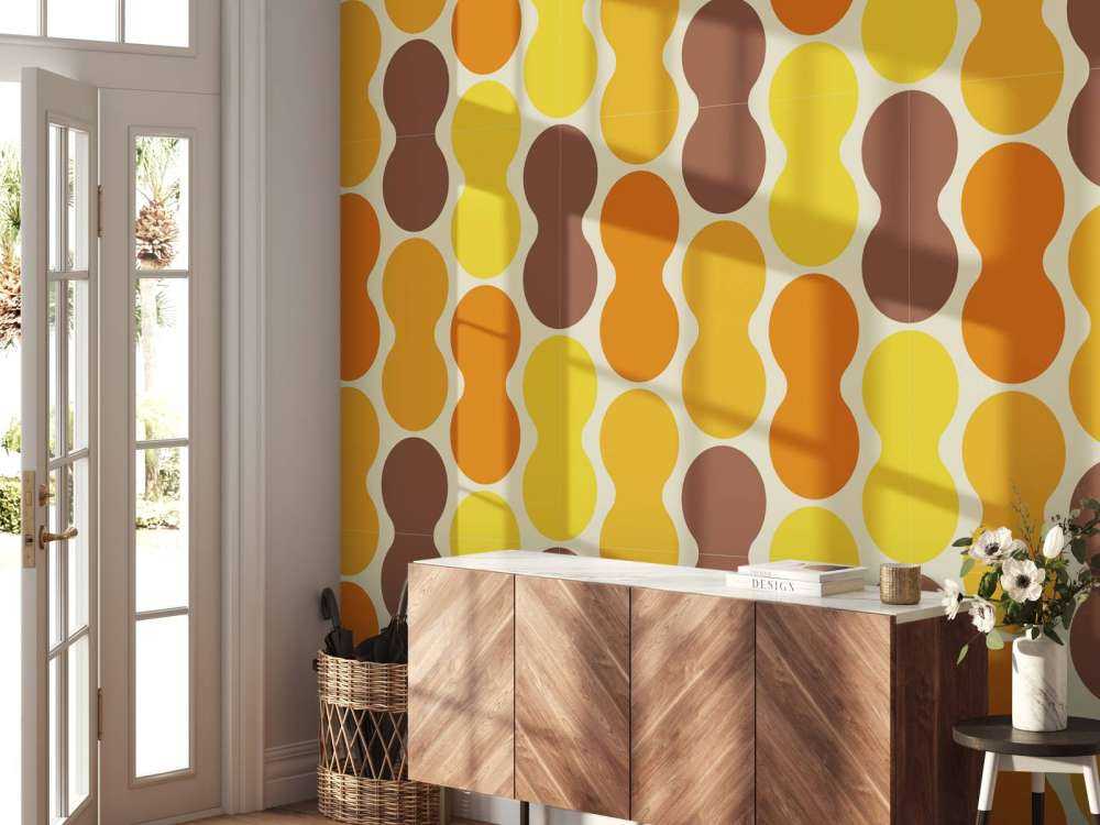 Motif de fleur rétro