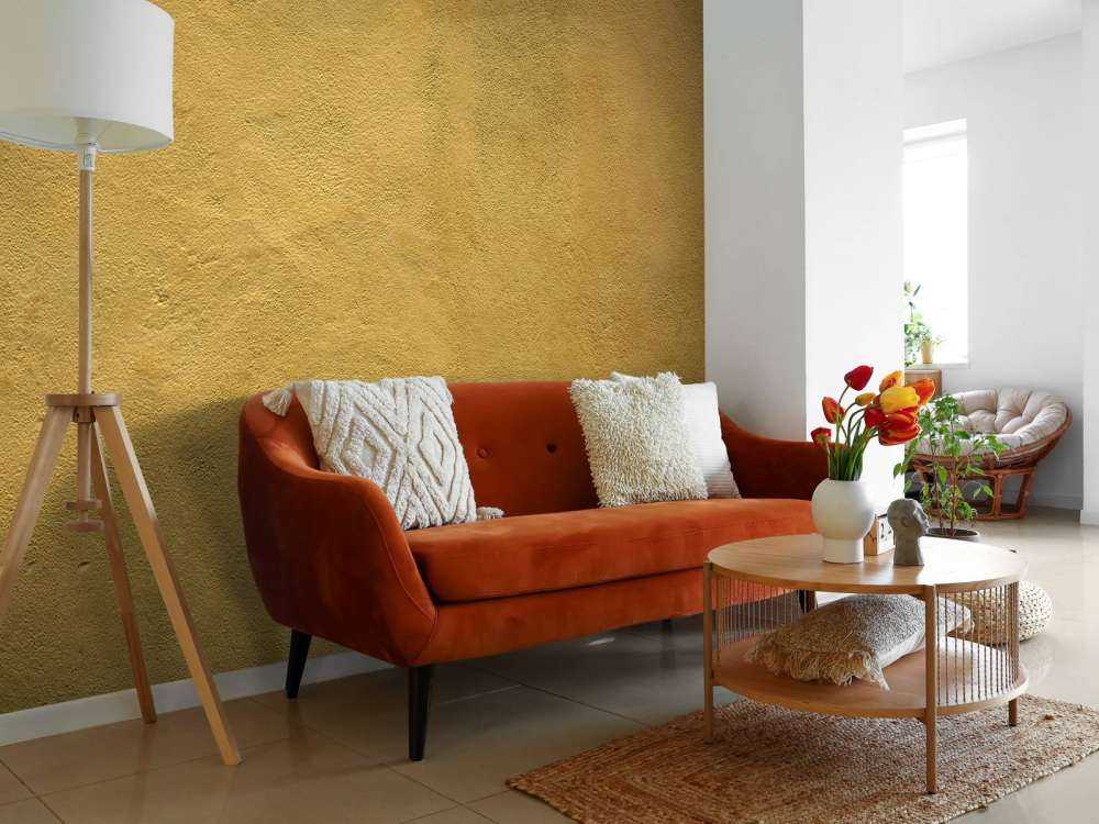 Mur en jaune ocre