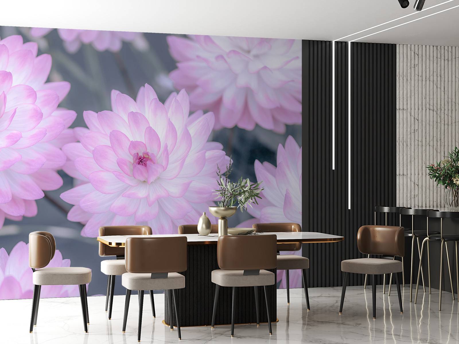 Rose fleur de dahlia