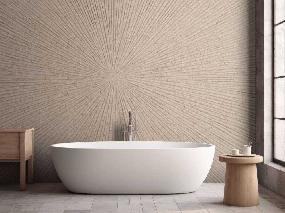Lignes texturées en beige