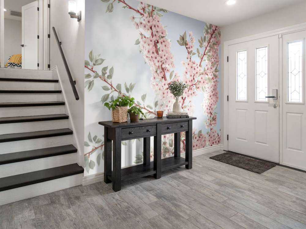 Fleurs épanouies vues d'en bas