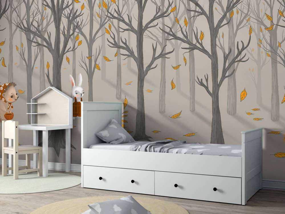 Animaux de la forêt en automne