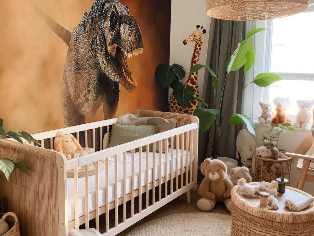 Tyrannosaure marchant dans la fumée