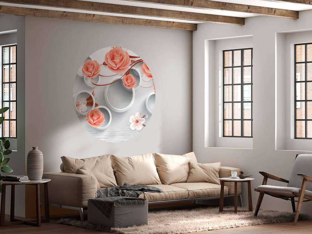 Cercles et fleurs en 3D