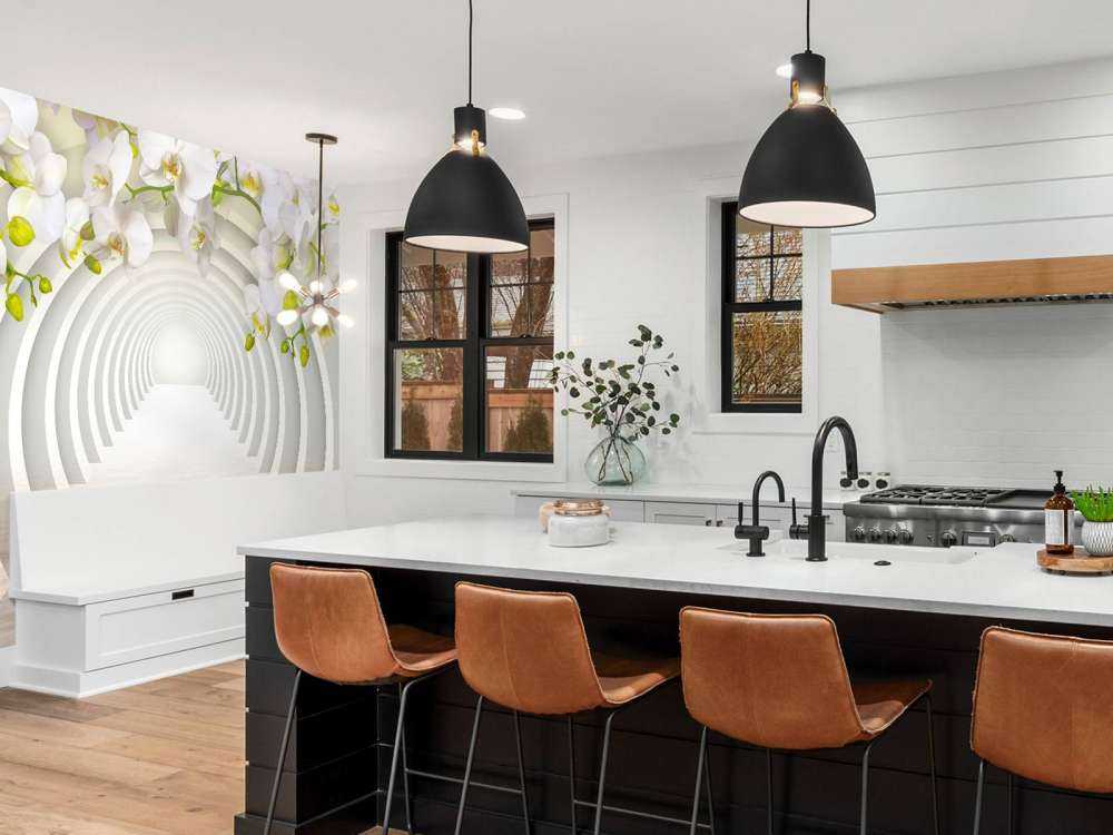 Tunnel avec orchidées