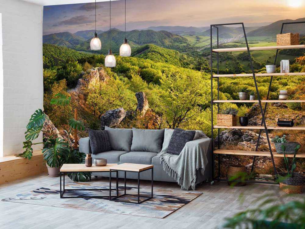 Paysage de montagne au printemps