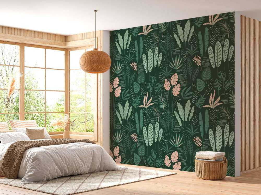 Motif de feuille joyeux