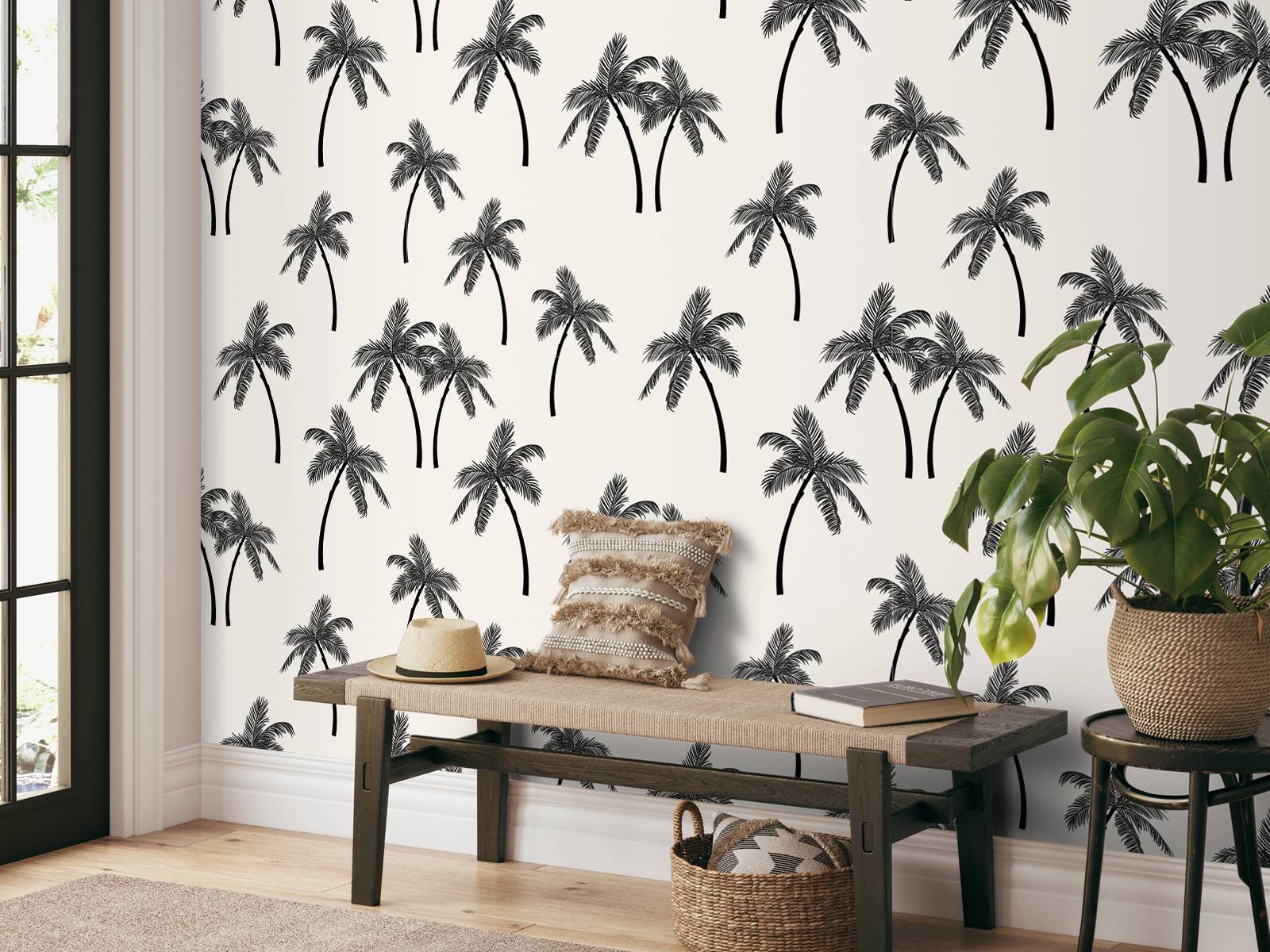 Motif avec palmiers