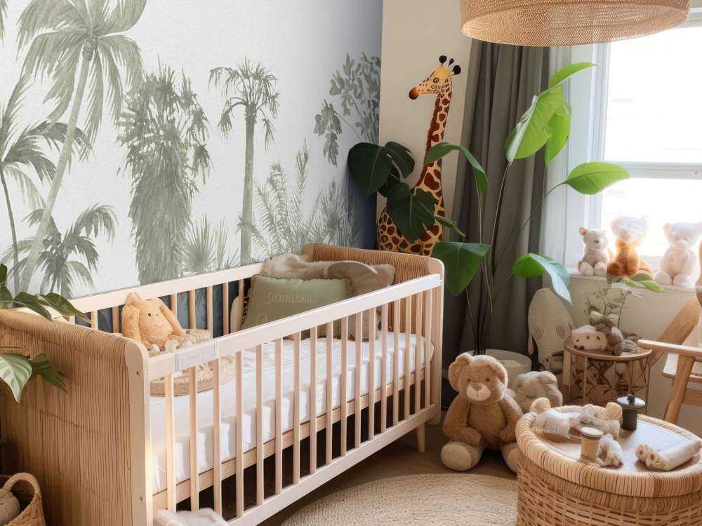 Thème de la jungle en vert d'eau