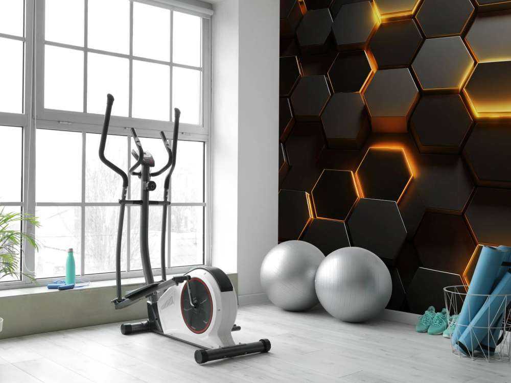 Hexagones Dorés Lumineux