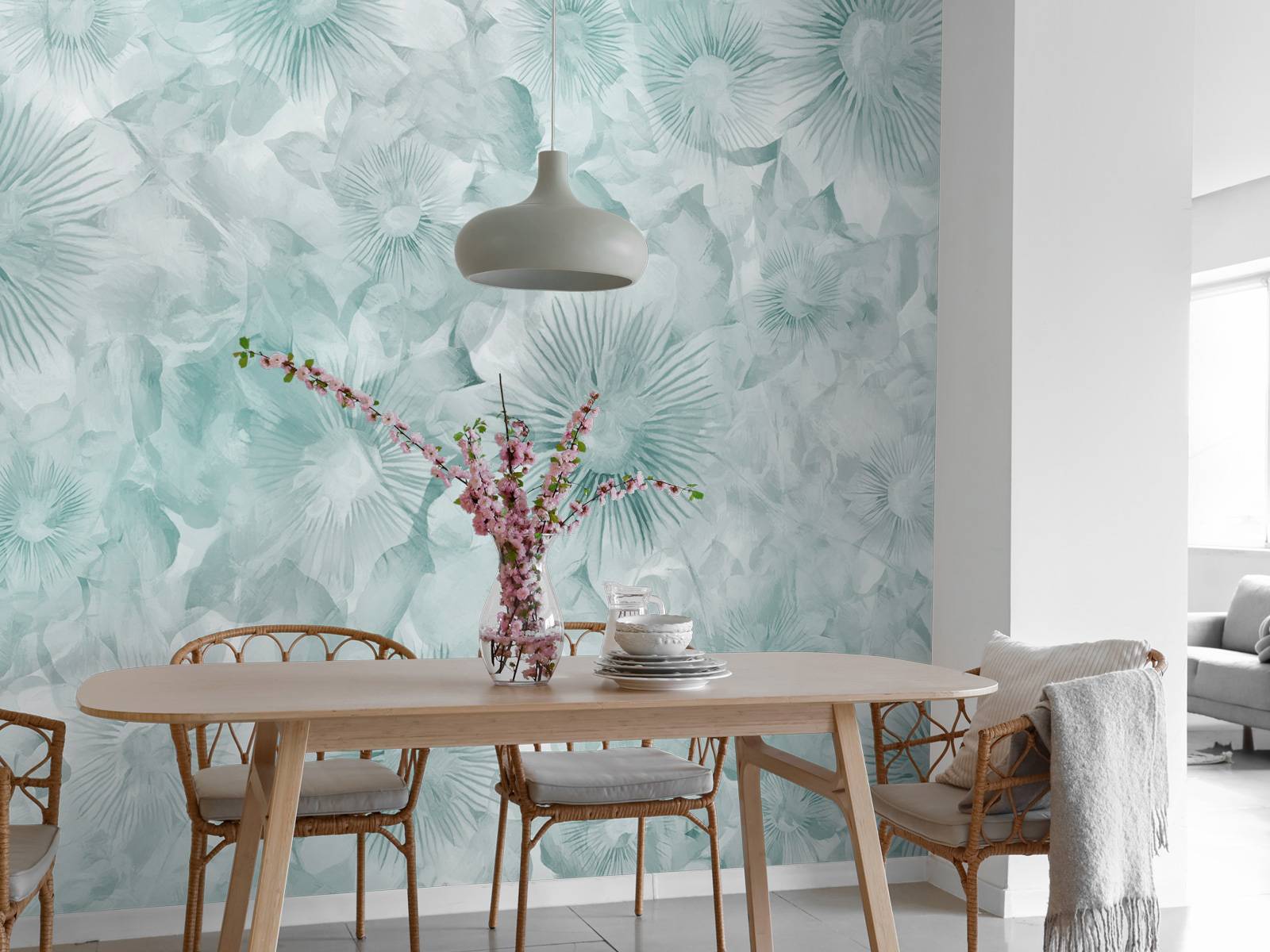 Élégance Botanique Aquarelle Menthe Glacée