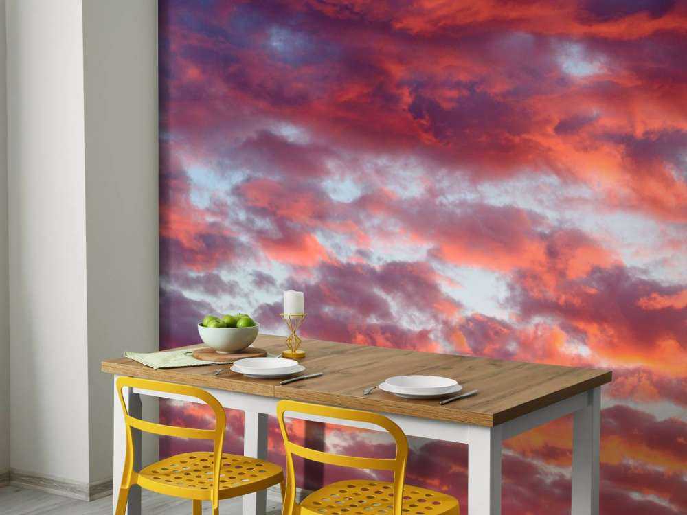 Coucher de soleil dans le ciel