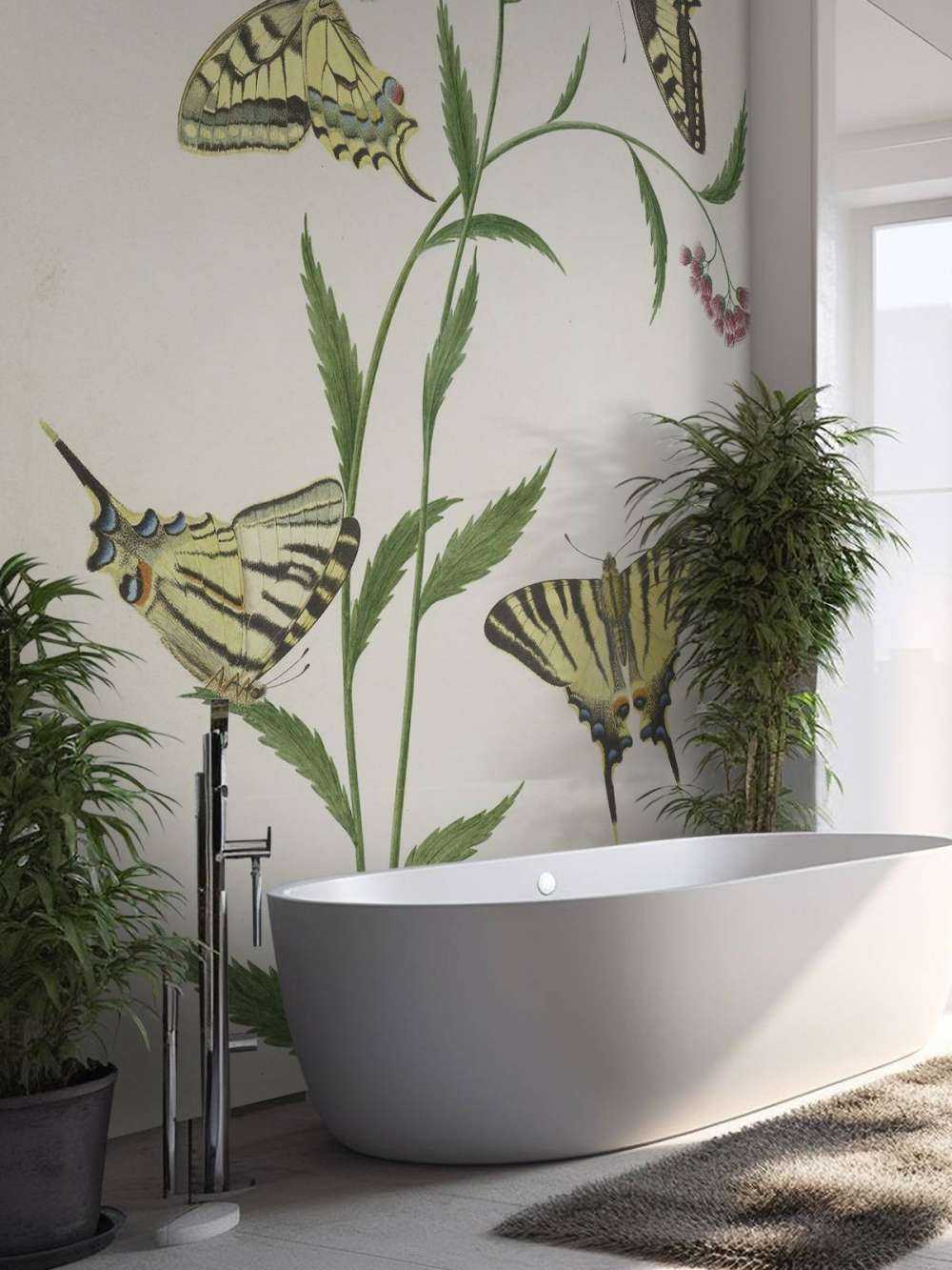 Quatre papillons sur des fleurs, Paulus Knogh