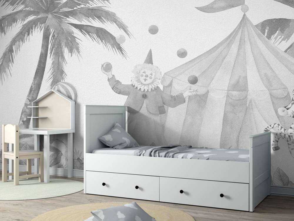 Joyeux animaux de cirque gris