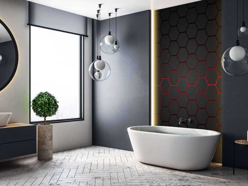 Hexagones rougeoyants