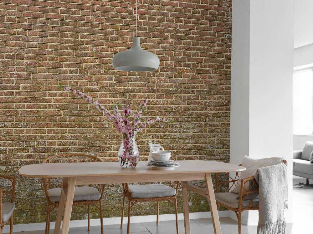 Mur de briques à joints serrés