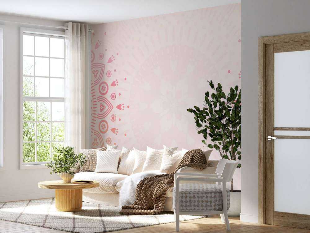 Mandalas de fleurs roses