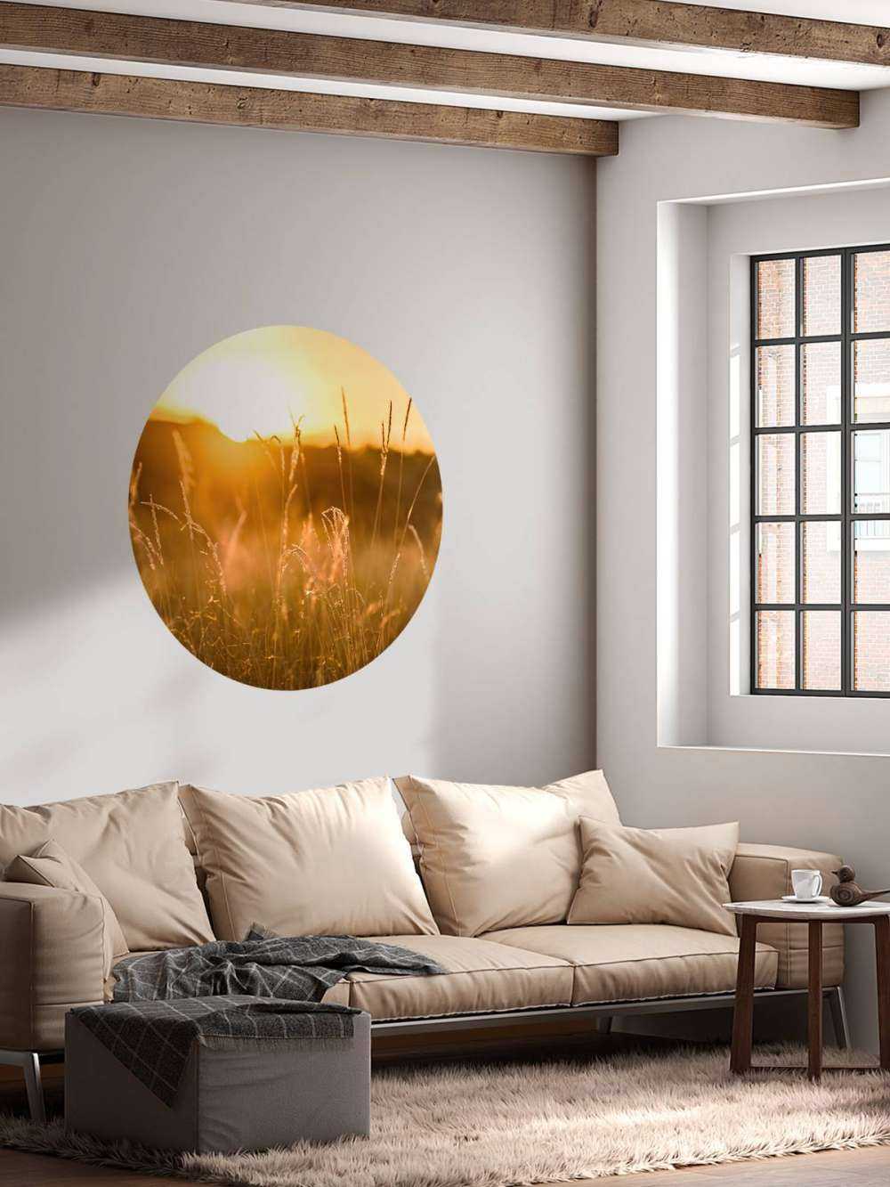 Coucher de soleil entre les grains