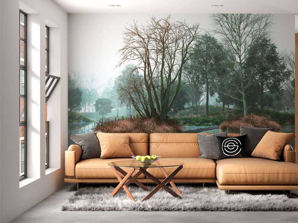Paysage d'automne vintage