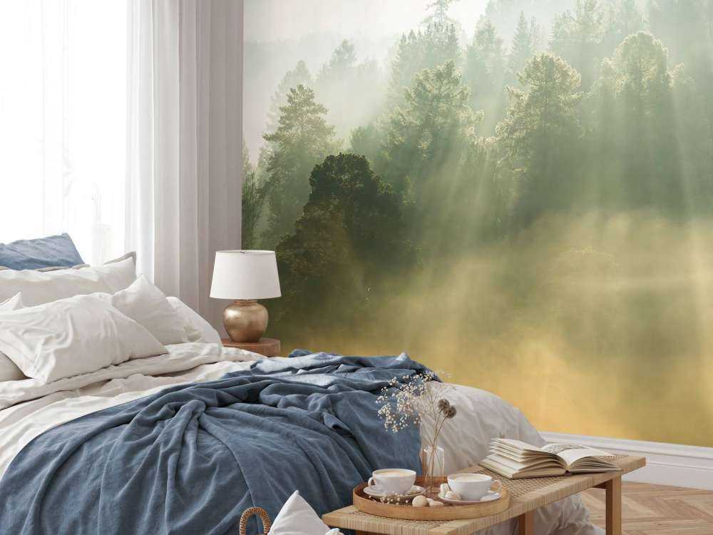 Lever de soleil entre les collines