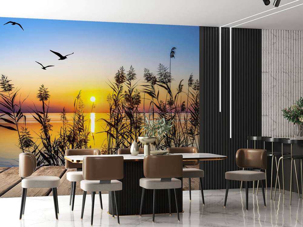 Coucher de soleil sur le lac