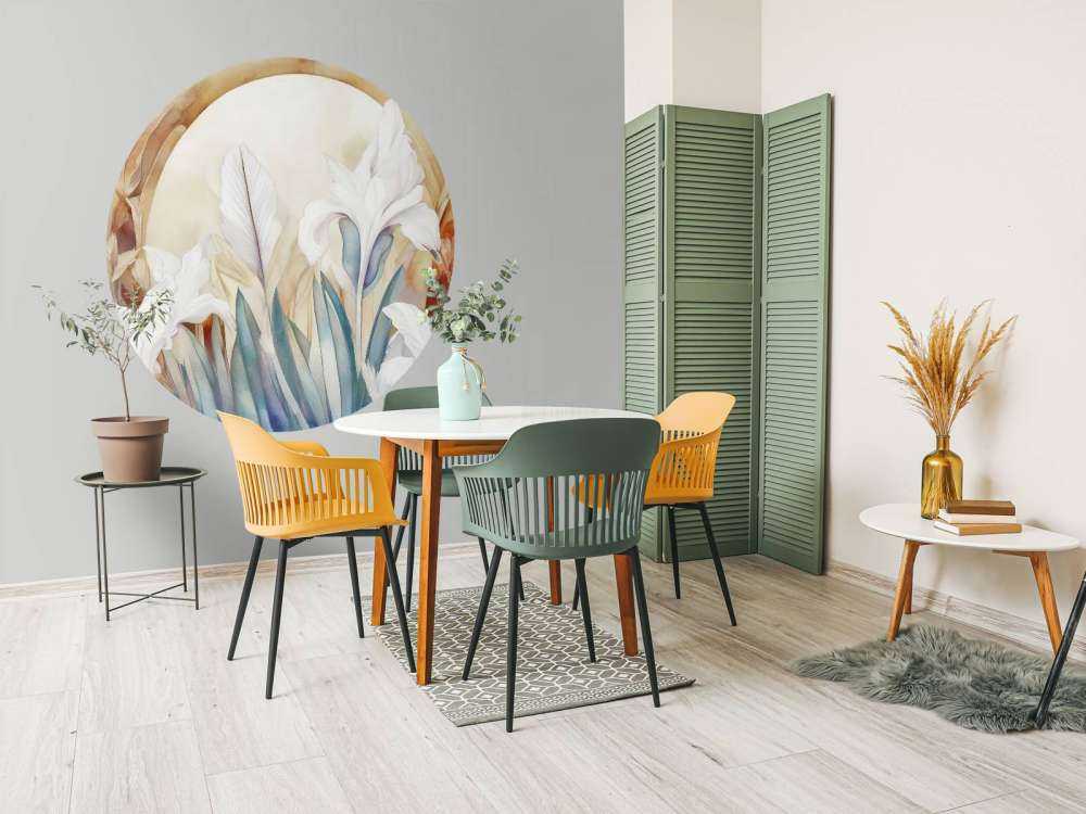 Iris au lever du soleil bleu