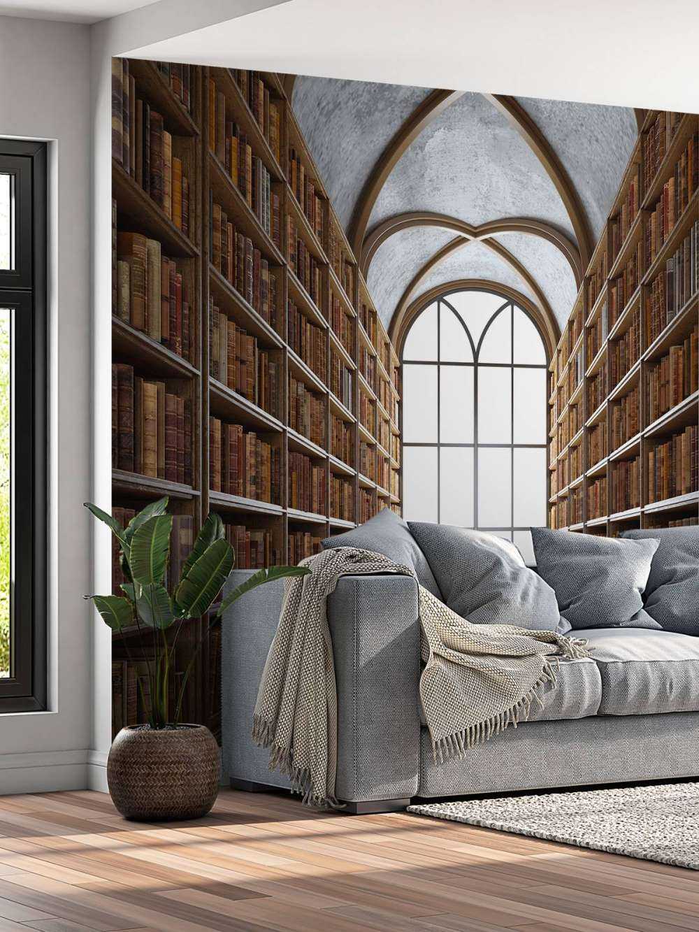 Salle de bibliothèque médiévale