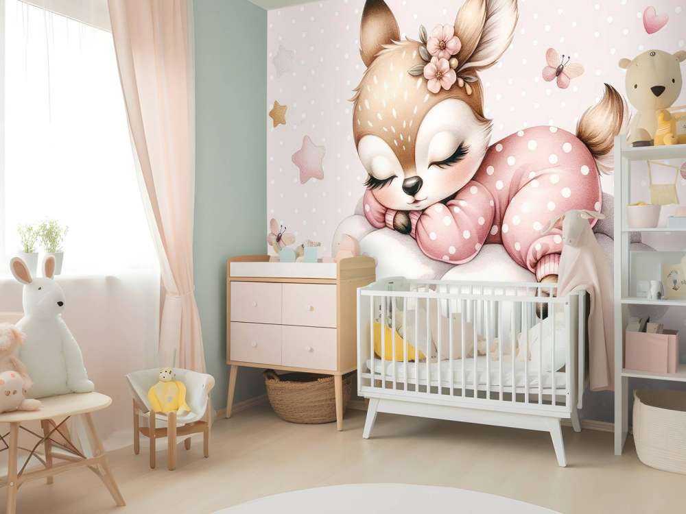 Bambi endormi sur un nuage