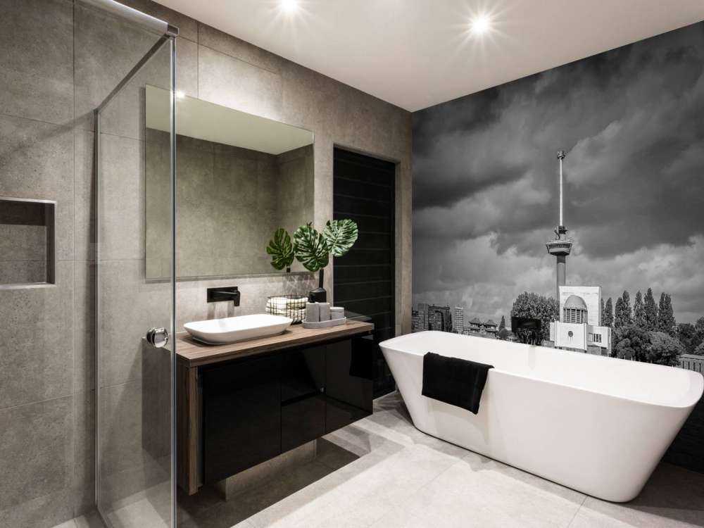 Euromast et Maas en monochrome