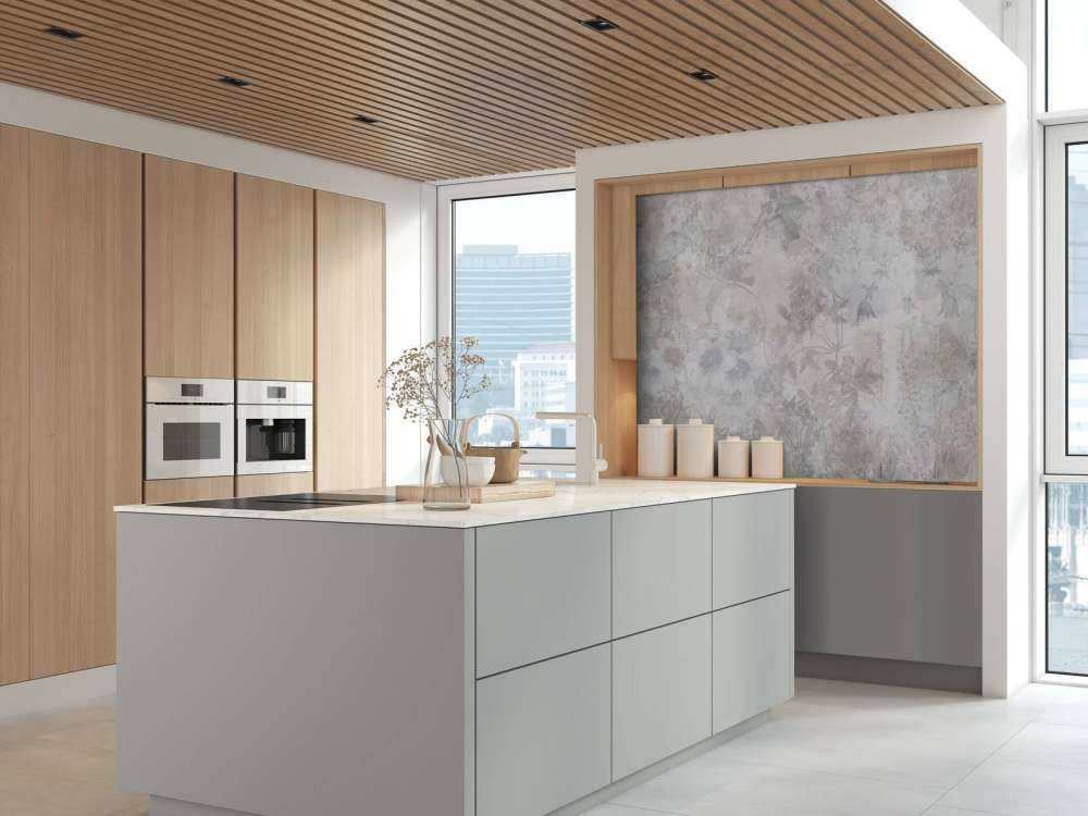 Jardin aquarelle taupe