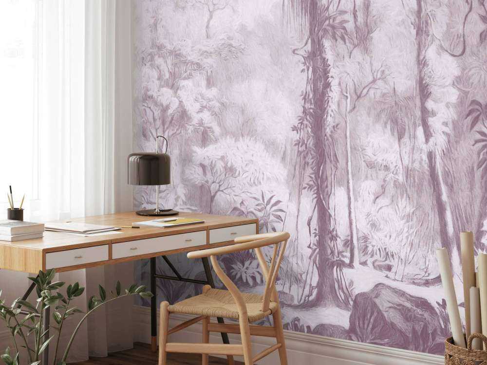 Forêt tropicale - rose